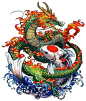 Dragon & koi: 