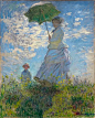 莫奈《撑阳伞的女人》1875年