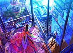 回复：【插画欣赏】日本画师藤原——华美与创意的融合_唯美图吧_百度贴吧