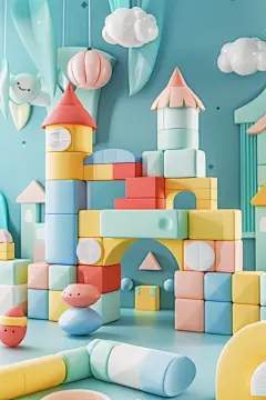 早教积木玩具模型