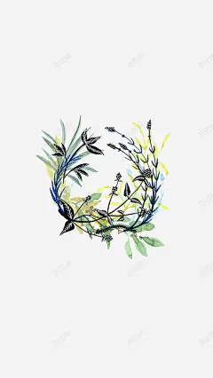 花环边框 设计图片 免费下载 页面网页 平面电商 创意素材