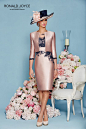 Ronald Joyce Dress & Jacket 991125, in Colour Raspberry/Navy.