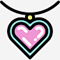 吊坠图标 https://88ICON.com 心 时装 珠宝 吊坠 项链