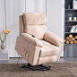 Amazon.com: EROMMY Power Lift Recliner Chair for Elderly, Fabric Home Massage Sofa Chairs with Massage and Heat, Wired Remote Control, Side Pocket, Linen Camel : Beauty & Personal Care