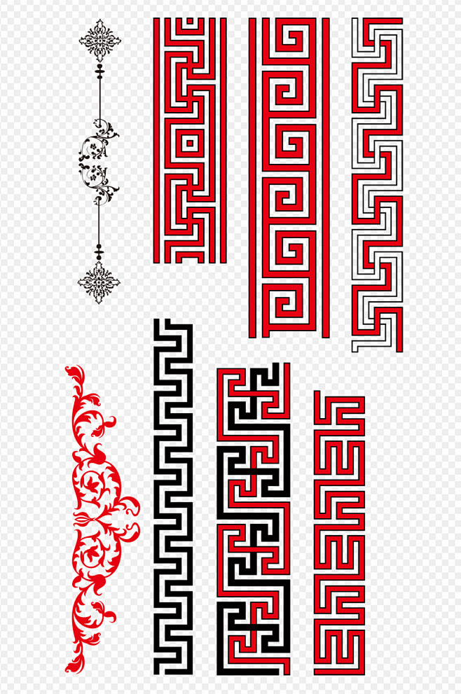 中式古典花纹回形纹理