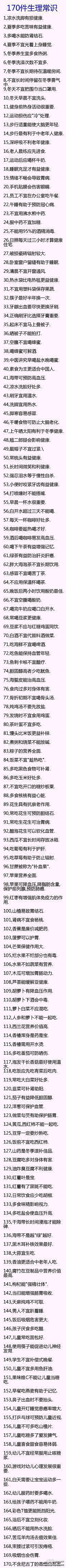 【170件生理常识】 每天分享一些你不知...