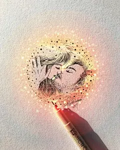 针管笔绘画图片