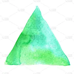 抽象水彩艺术手画孤立的白色背景