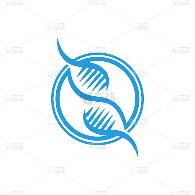 基因DNA图标符号矢量插图概念素材-花瓣网