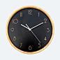 点木堂原木钟表，包邮/实木钟表/创意钟表/壁灯钟表/木圈黑盘挂表