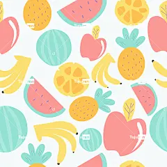 苹果 西瓜 香蕉 菠萝 橙子 美丽的壁纸 水果 食物 图案