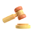 Auction Hammer 3D Illustration