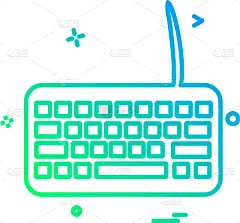计算机键盘,图标,白色,分离着色,商务,计算机,概念,技术,设计,联系