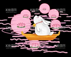 中秋插画   可爱卡通兔子    - 源文件下载【酷图网】中秋插画,可爱卡通兔子,月饼,海报图案,插画,png,免扣