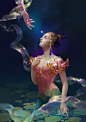 莲·子_卢宁的画__插画师作品_涂鸦王国gracg.com
