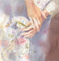 你的手上有光，温暖着我的心房。｜来自俄罗斯画家Masha Kurbatova水彩作品