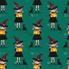 四方连续纹样,可爱的,白色,十月,偏好,秋天,猫,南瓜,设计