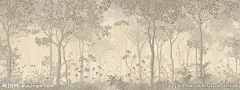 手绘森林麋鹿