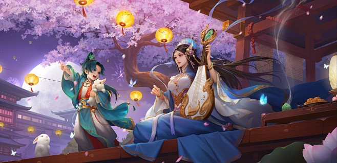 玉露清辉*曹植&卞夫人_看图_三国杀皮肤...