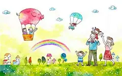 六一儿童节主题画PSD海报素材彩绘|儿童|儿童节|广告设计psd素材|广告设计模板|孩子|海报设计|海报素材|海报宣传设计|绘画|降落伞|卡通|六一|六一儿童节|母亲|男孩|男生|男童|女孩|女童|玩耍|宣传海报|一家人|幼儿园|主题画