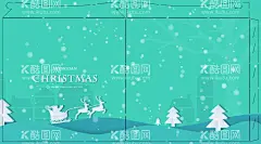 蓝色圣诞节蛋糕盒围边展开图  - 源文件下载【酷图网】展开图,蓝色,雪景,剪纸风,三体,三体蛋糕盒,蛋糕盒围边,圣诞,圣诞节,圣诞老人,圣诞松树,麋鹿,麋鹿拉车,飘雪,冷色,伤感,