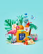 Follow the fun - Schiphol airport : We are happy to share the follow the fun summer campaign we crafted from paper and photographed for Schiphol Airport and SeeBuyFly.