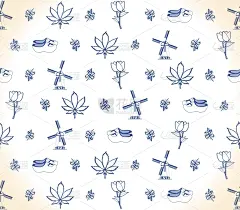 式样,背景,图像,绘画插图,矢量,代尔夫特,郁金香,古典式,古董