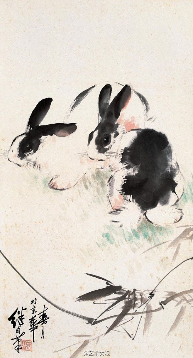 【国画】刘继卣动物画作品欣赏——刘继卣（...
