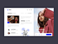 Eliott. inner page landing page fashion white blue black girl design web ux ui