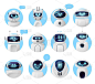 聊天机器人图标，聊天机器人与消息气泡