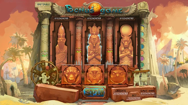 slot machine : art for slot machines图片_埃及主题图片素材-花瓣网