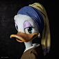 美国艺术家Gal Yosef 戴珍珠耳环的黛西鸭鸭3D作品4P