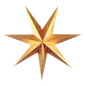 金色五角星图片PNG素材圣诞五角星装饰 star