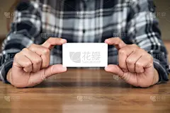 女商人,拿着,名片,办公室,留白,办公用品,水平画幅,纸板,男商人,特写
