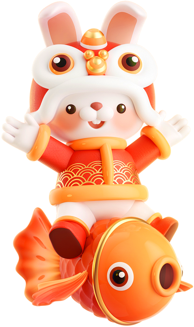 新年兔子素材PNG