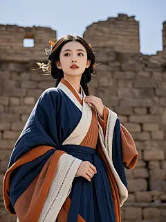 汉服，战国袍，直裾袍，春秋战国 (7)-花瓣网