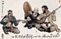 哈孜·艾买提国画作品：新疆歌舞