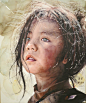 孩子的眼神最清澈丨刘云生水彩画作品。