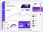 金融仪表板设计渐变ux ui ui多彩管理仪表板银行卡Web应用程序仪表板设计清洁统计数据界面图形财务应用程序仪表板银行应用程序银行应用程序银行