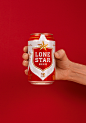 Lone Star Beer高端盾牌星级啤酒产品包装设计案例参考分享欣赏