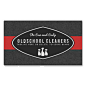 Retro Cleaning Service Gray and Red Double-Sided Standard Business Cards (Pack Of 100)