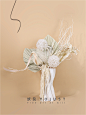 妖及现代简约花束样板间肌理陶瓷白色花器雅白干花仿真花酒店花束-淘宝网