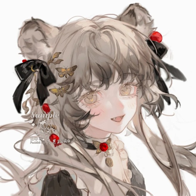 【摸鱼头像】to黑尘&符白_1_白琴_来...