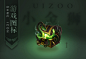 宝箱图标，采用绿黄色，毒蛇，内发光，宝物，让一个游戏图标更有氛围神秘-小金狮的UI分享