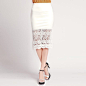 卓欧 2013夏季新款 修身蕾丝包臀半身拼接蕾丝中裙 WF303083