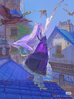 苍甲燕云采集到人物插画.场景类.小场景