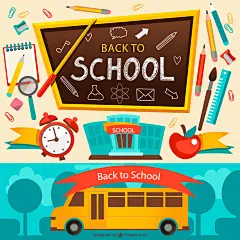 学校元素笔纸铅笔圆规小学生高考书包卡通符号奖章线稿矢量ai素材-淘宝网