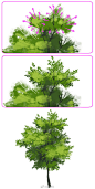 【#绘画# 参考】草木植物的描绘方法~来自：Ann Maulina
笔刷下载：O网页链接
1分钟get树的万能画法：O蓝铅笔
#画画# #绘画学习# ​​​​