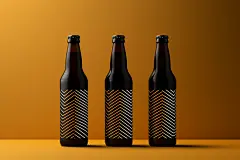 标签效果图设计啤酒包装样机模型