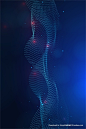 光效曲线渐变蓝色梦幻科技感底纹舞台海报场背景板AI矢量素材163-淘宝网